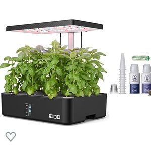IDoo indoor LED Hydroponics System - grow in water planting kit.